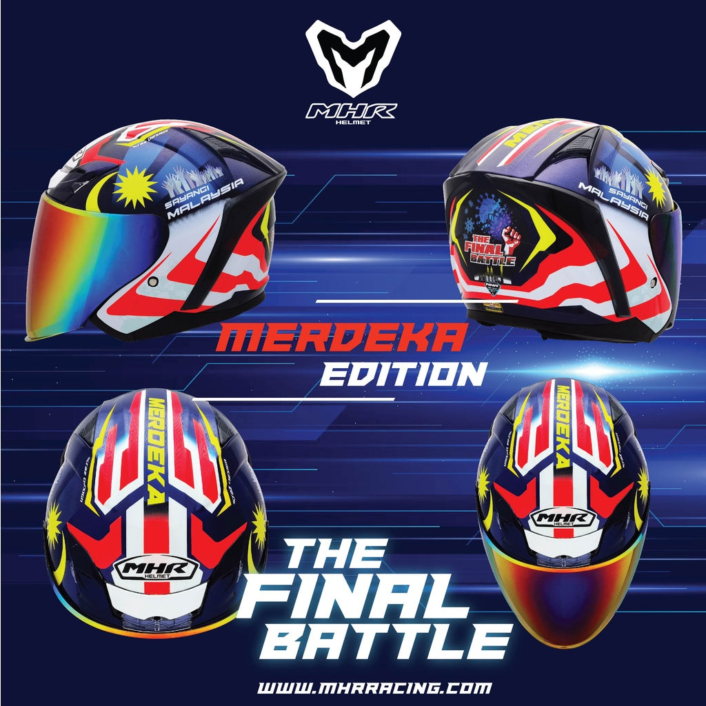 MHR BEATZ Merdeka Limited Edition (OF622 Open Face Helmet)