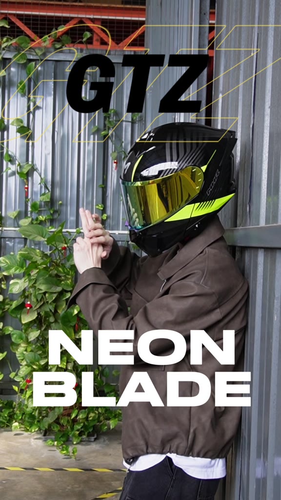MHR GTZ Neon Blade (FU935 Flip Up Helmet)