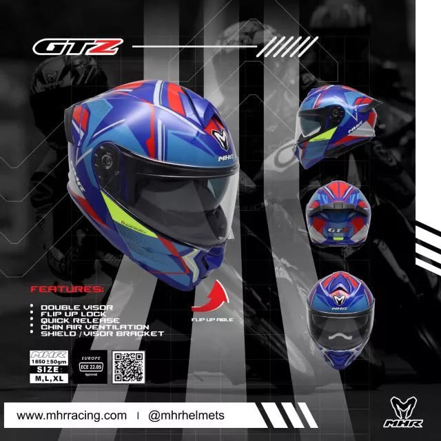 MHR GTZ STAR graphic (FU935 Flip Up Helmet)