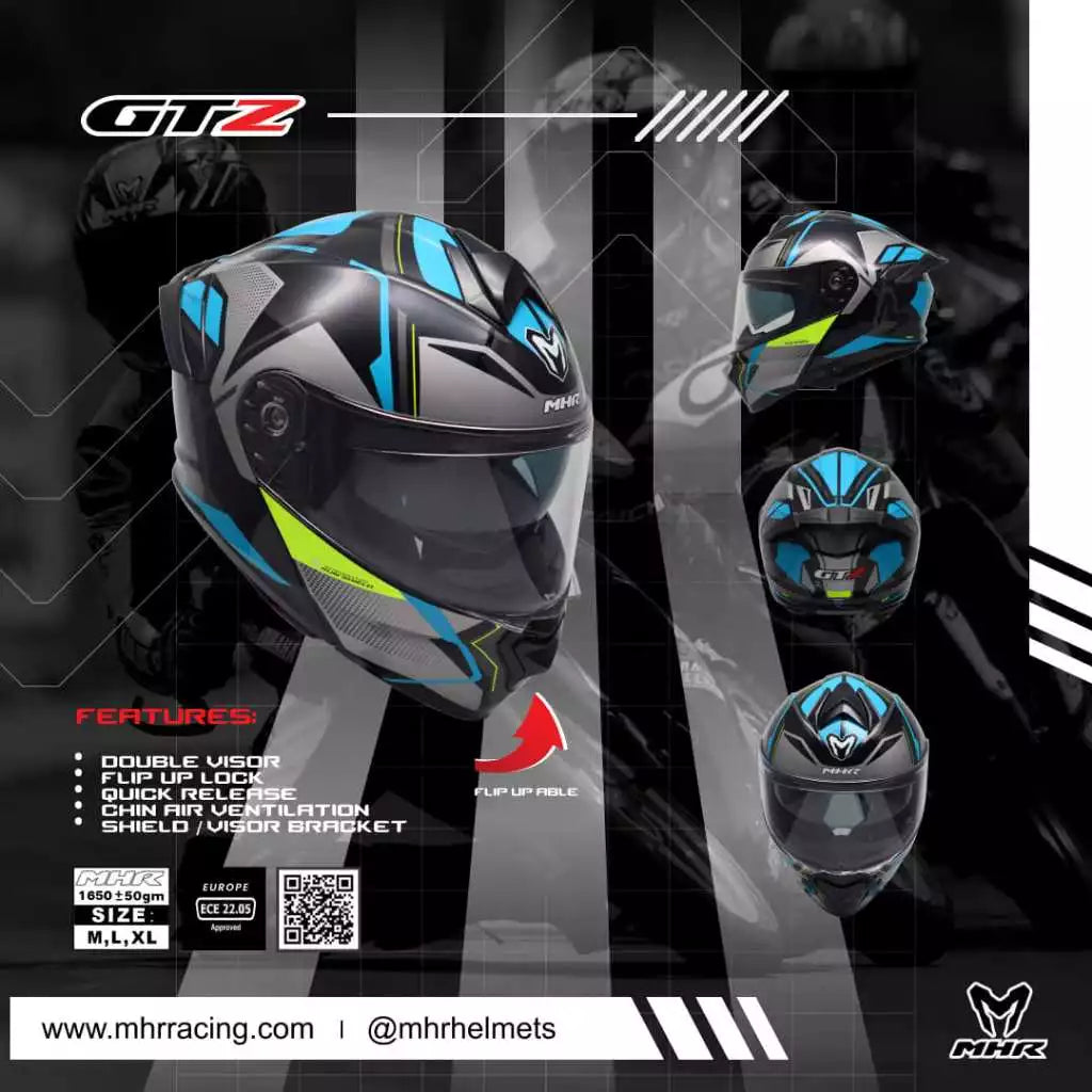 MHR GTZ STAR graphic (FU935 Flip Up Helmet)