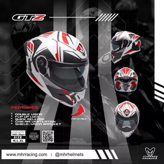 MHR GTZ STAR graphic (FU935 Flip Up Helmet)