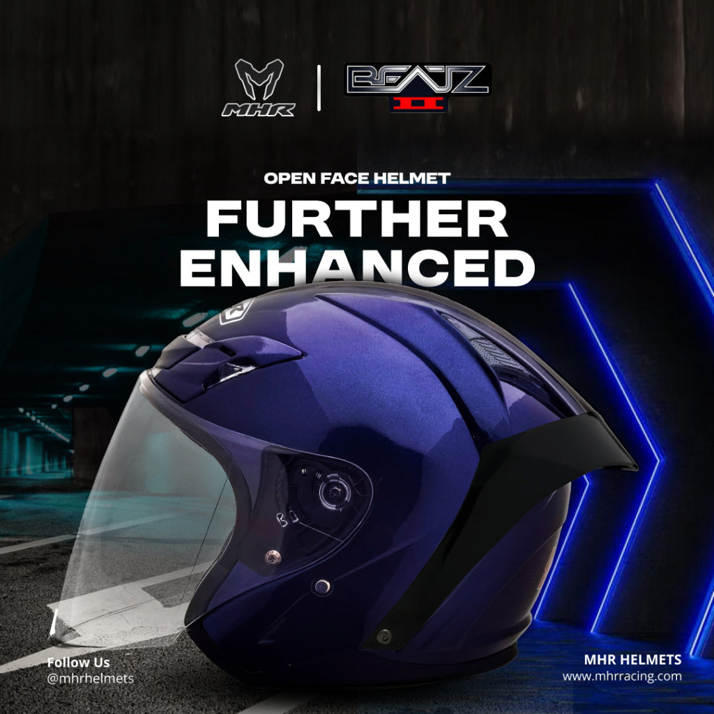MHR BEATZ II Solid Color (OF822 Open Face Helmet)