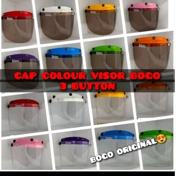 Bogo , BIKKO crystal visor!BOGO BG05 BG-05 3 BUTTONS TINTED ,DARK GREY 2 TONE BLACK AND CLEAR VISOR