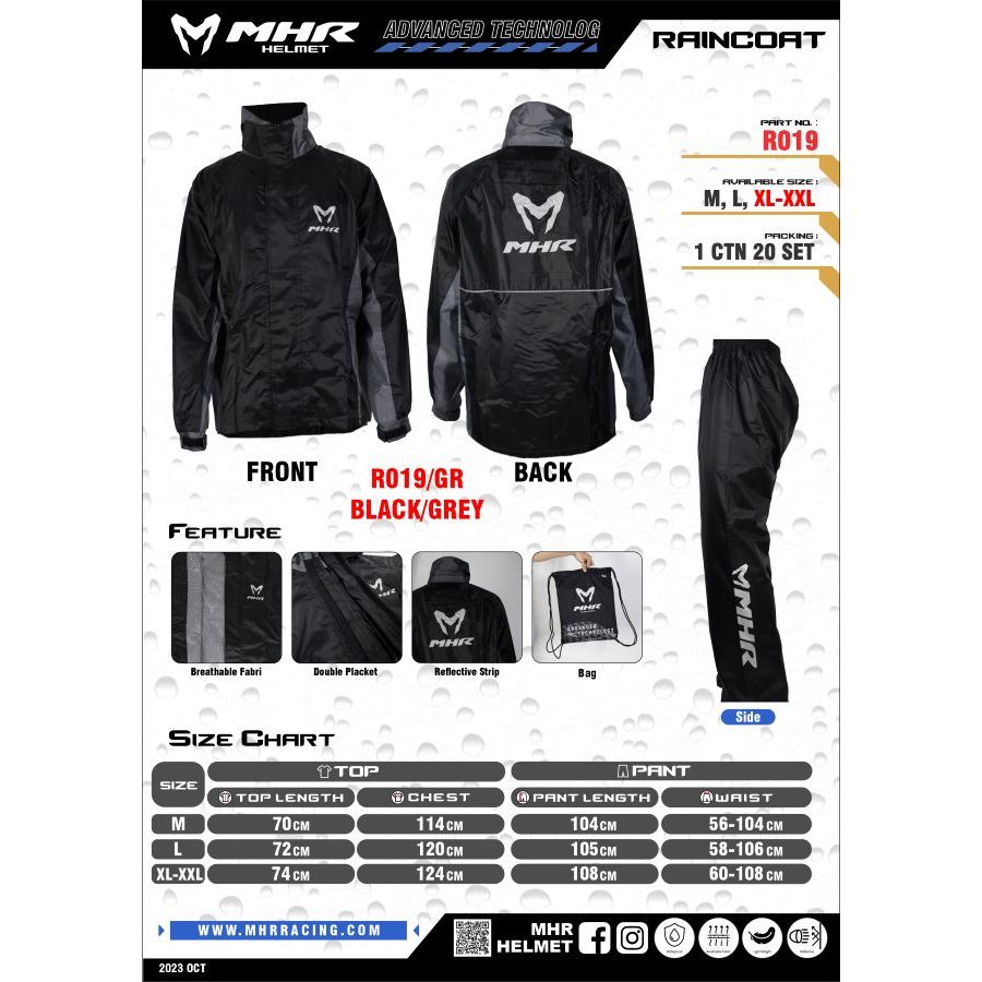 MHR Original Premium Raincoat R019