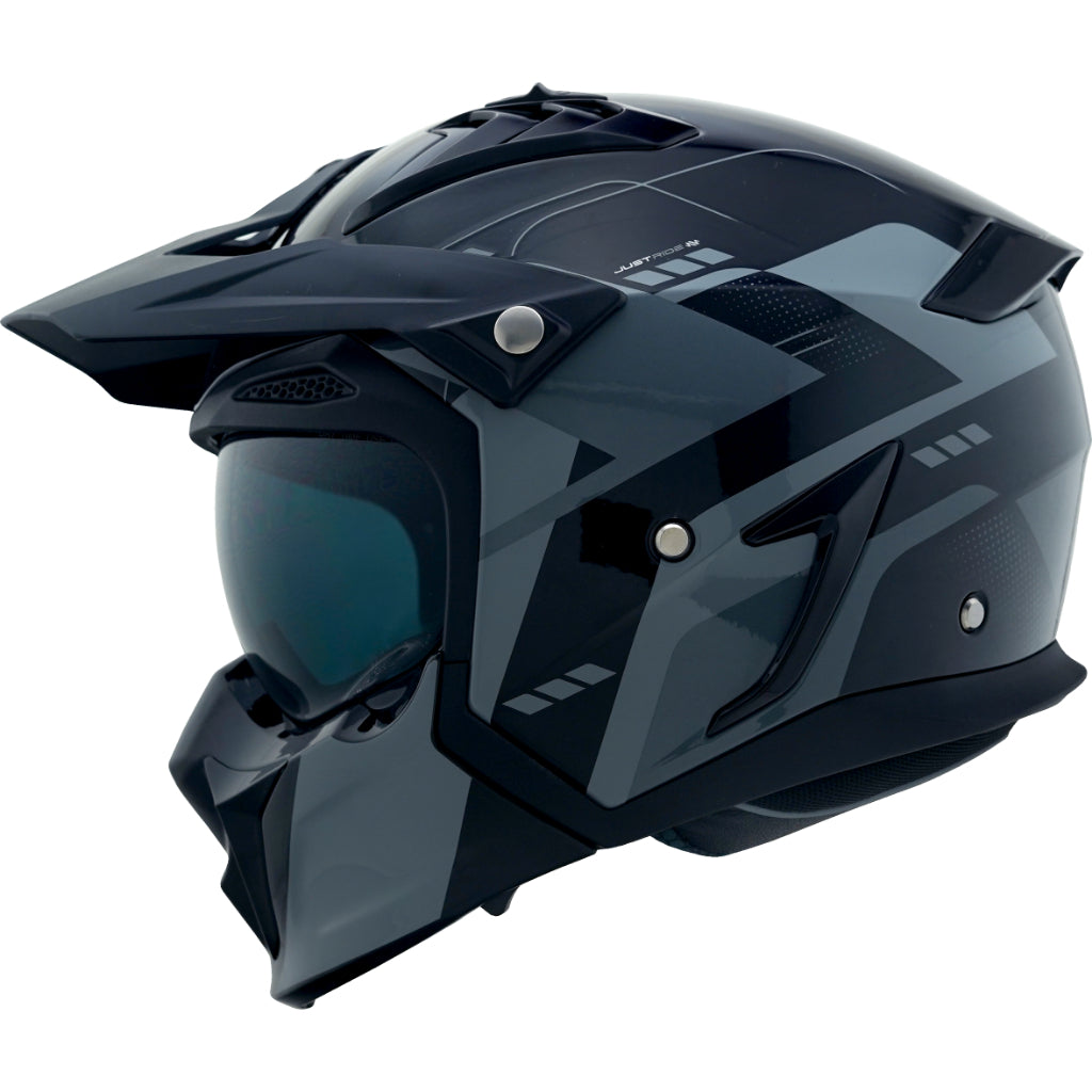 MHR GRANDE Graphic Graphite (SM890 Modular Helmet)