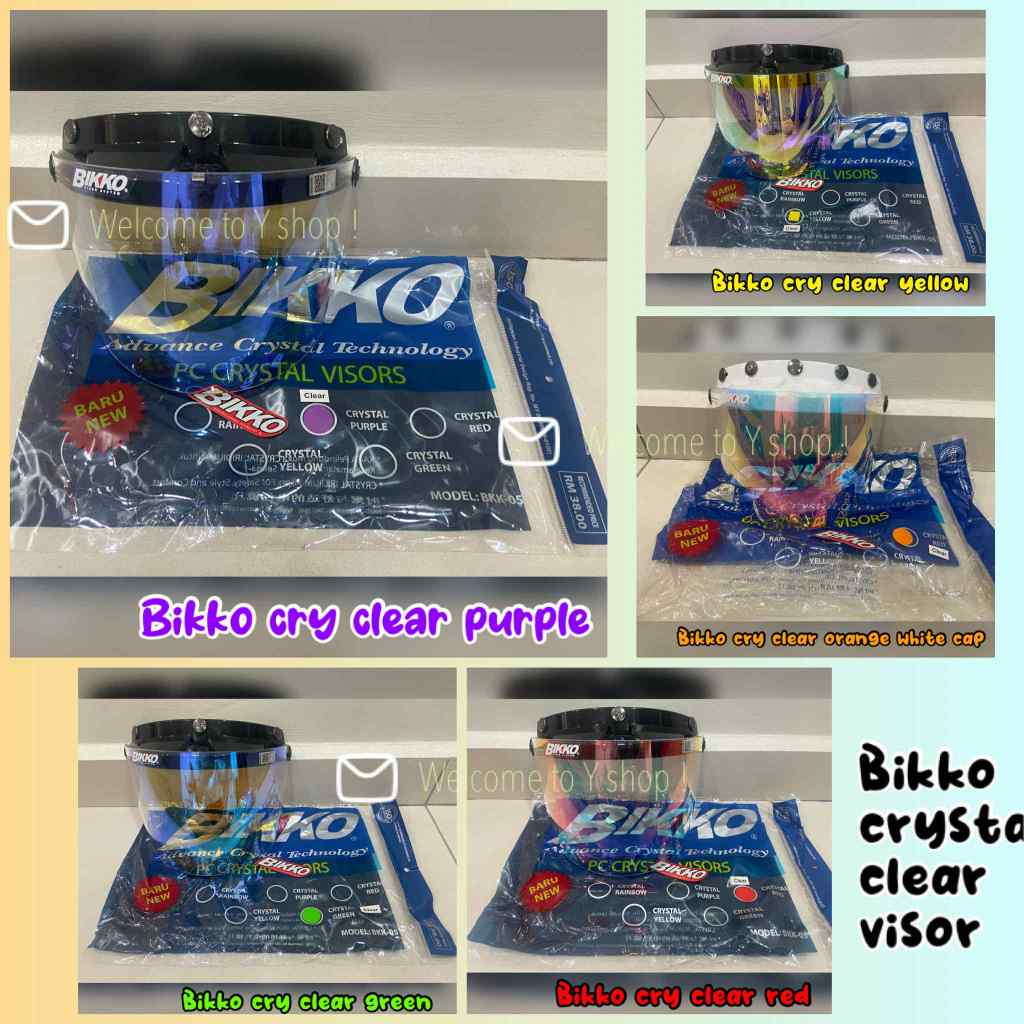 BIKKO VISOR 3 BUTTON CLEAR CRYSTAL FOR MS88 SGV99 MHR STRENG MAGNUM CLEAR CRYSTAL COLOUR