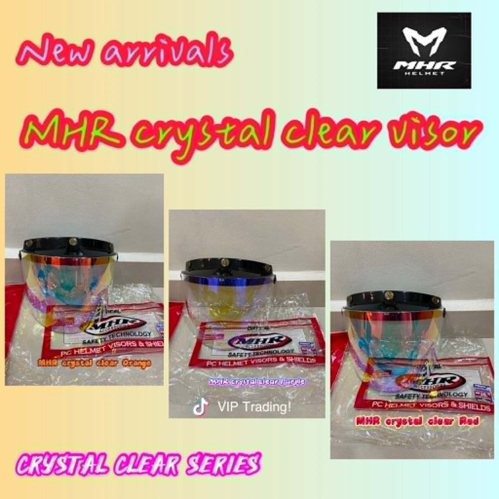 HELMET VISOR MHR COLOUR CAP / BISOR TOPI MOTORSIKAL WARNA WARNI MS88 MHR SGV STENG CERMIN TOPI