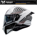 MHR GTZ Neon Blade White (FU935 Flip Up Helmet)