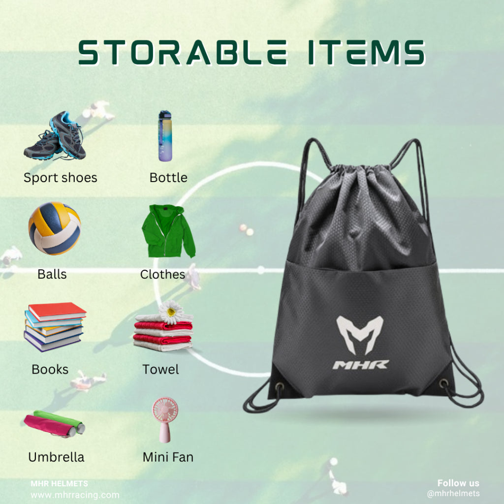 MHR Premium Water-Resistant Drawstring Backpack