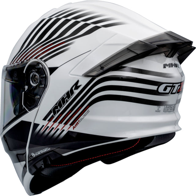 MHR GTZ Neon Blade White (FU935 Flip Up Helmet)